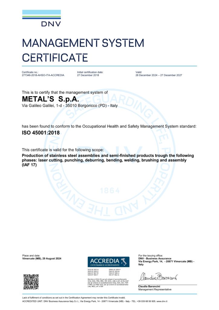 ISO-45001 METALS